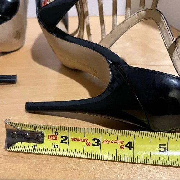 Ivanka Trump ITHAYZE8 Strappy Black Colorful Leather High Heels Sandals Size 9.5 - Picture 9 of 12